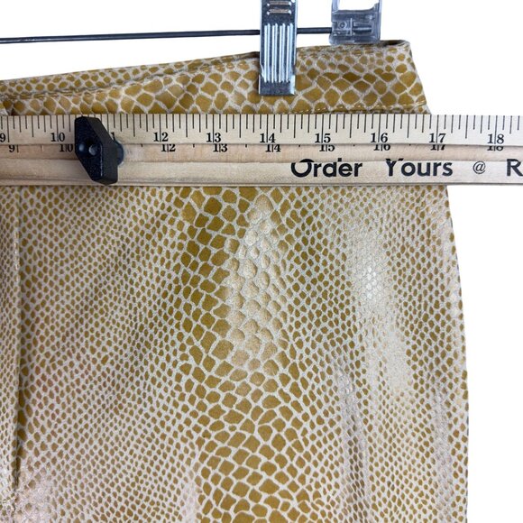 Vtg Savvy By DT Studio Pants Womens Size 12 Gold Snake Skin Design Polyester - Picture 6 of 10